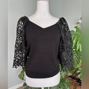 #9)  EST 1946 lace sleeve Top Size M